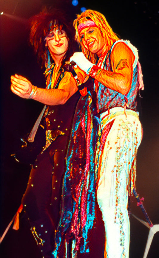 Nikki Sixx - Vince Neil - Motley Crue - Canvas Print Artwork